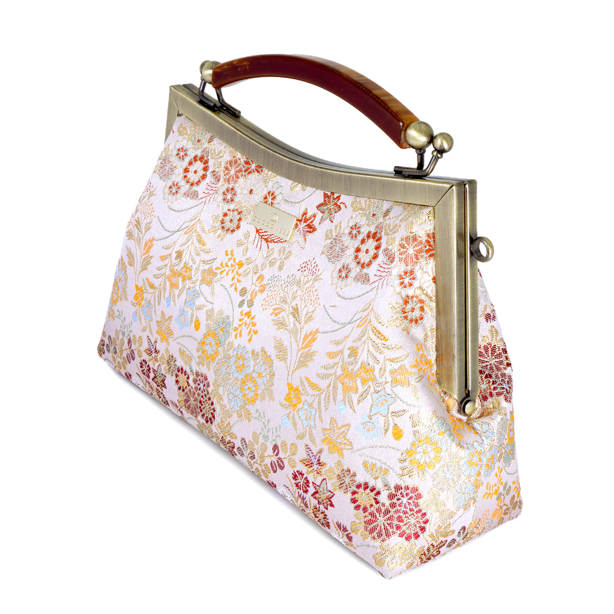 Amber Resin Top Handle Bag - Freesia