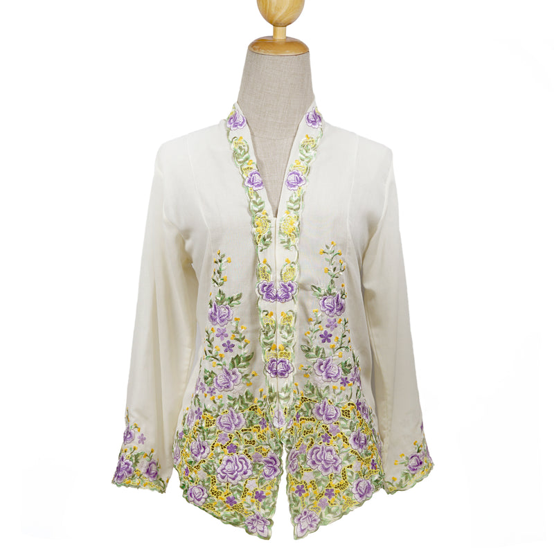 Nyonya Kebaya Blouse - Lavender Permai (size: L)