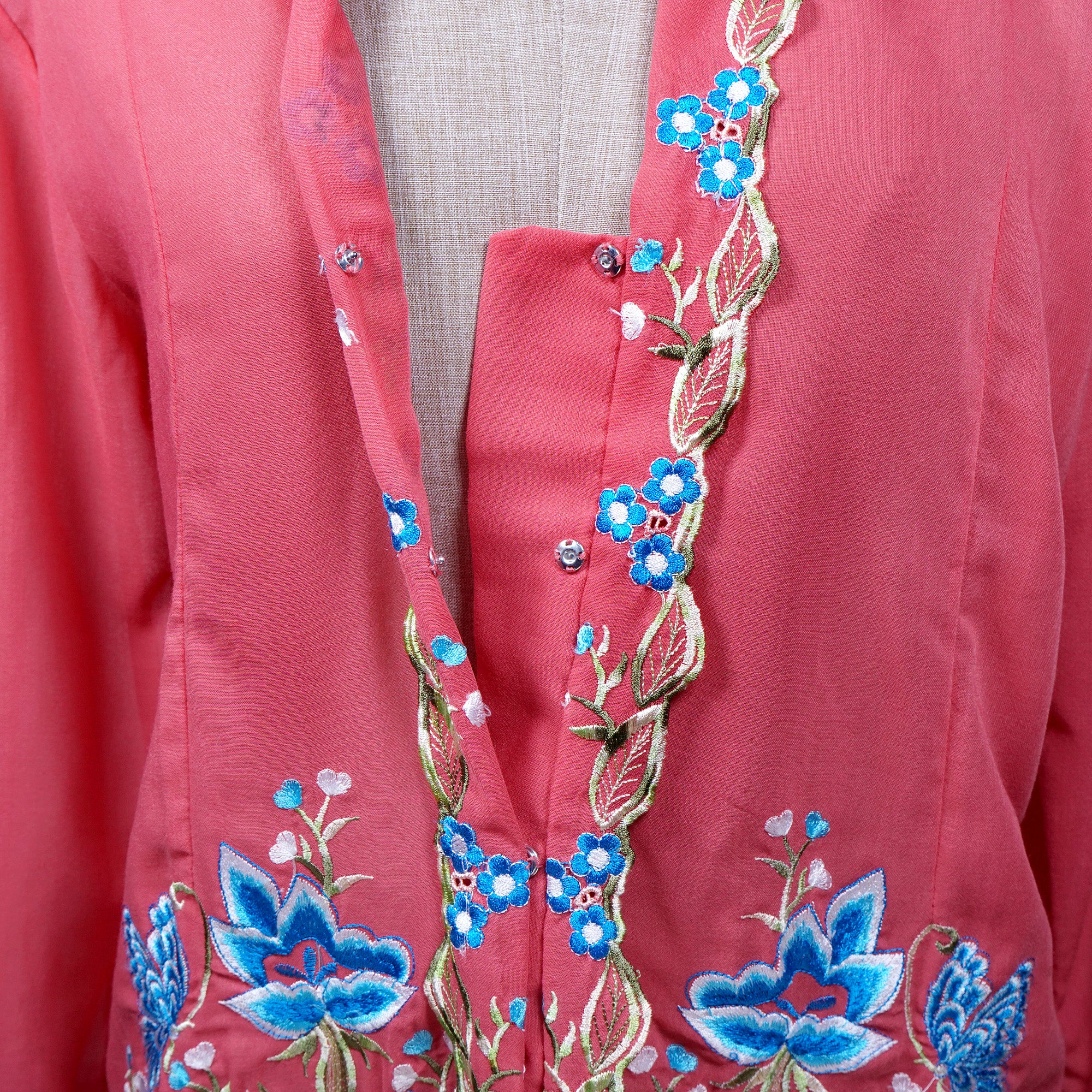 Nyonya Kebaya Blouse - Bayang Flora (size: L)