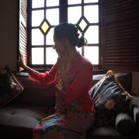 Nyonya Kebaya Blouse - Bayang Flora (size: L)