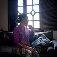 Nyonya Kebaya Blouse - Lestari Malam (size:L)