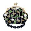 Acrylic Chain Handle Clasp Sling Bag - Bamboo Forest