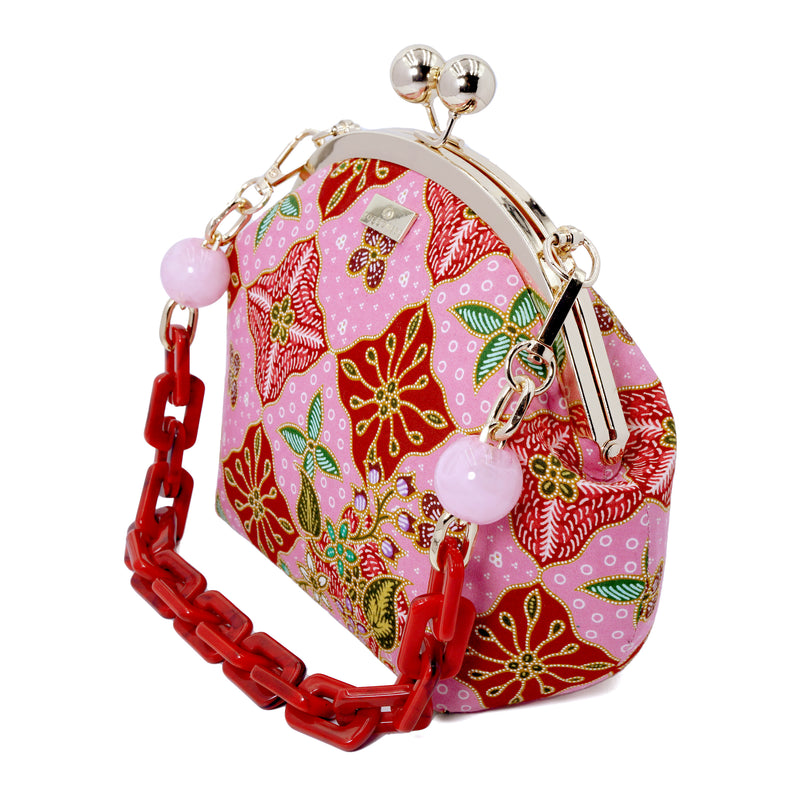 Acrylic Chain Handle Clasp Sling Bag - Jlamprang