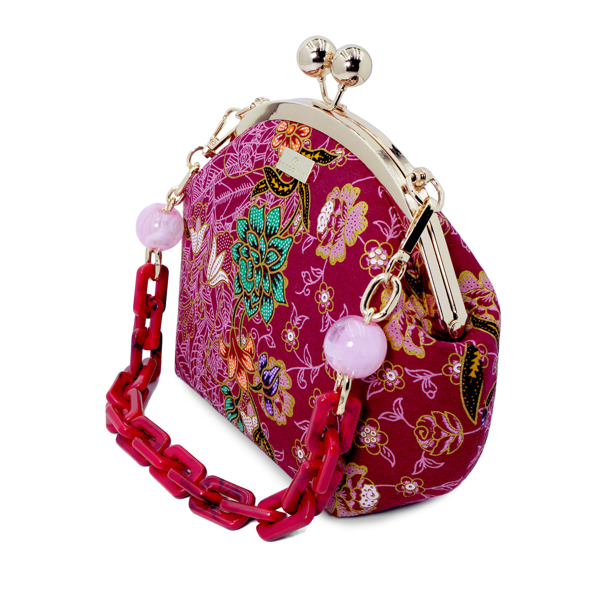 Acrylic Chain Handle Clasp Sling Bag - Mott