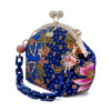 Acrylic Chain Handle Clasp Sling Bag - Epiphyllum
