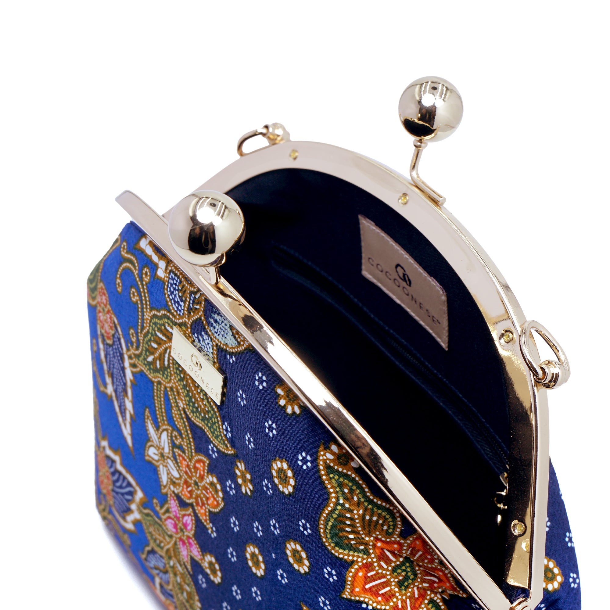 Acrylic Chain Handle Clasp Sling Bag - Epiphyllum