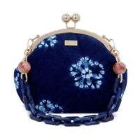Acrylic Chain Handle Clasp Sling Bag - Indigo Eclipse