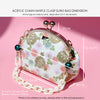 Acrylic Chain Handle Clasp Sling Bag - Butterfly