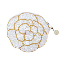 Beaded Coin Purse - Camellia