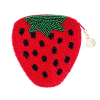 Beaded Coin Purse - Strawberry