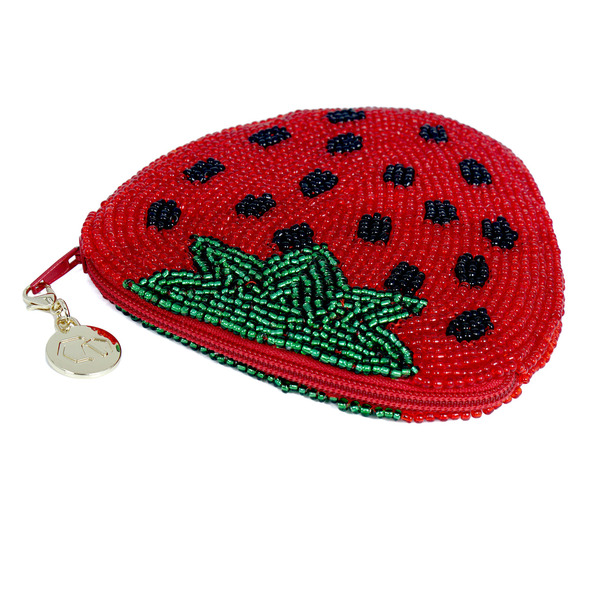 Beaded Coin Purse - Strawberry