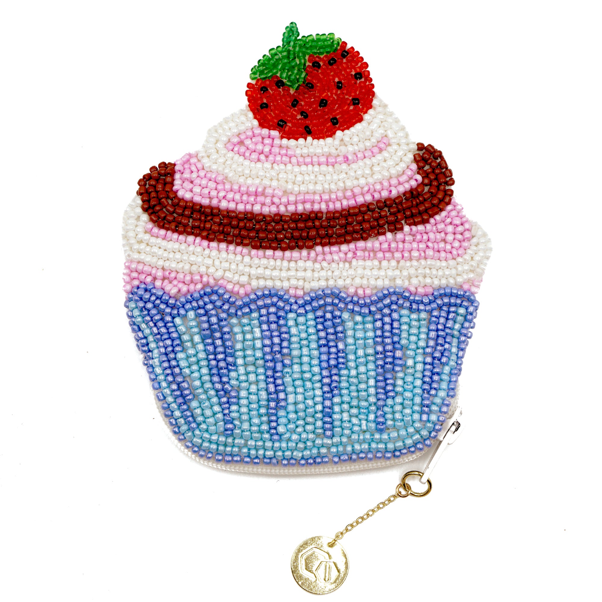Beaded Coin Purse - Cupcake