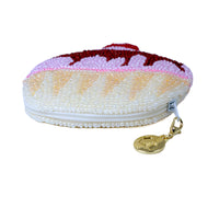 Beaded Coin Purse - Pudding Cupcake