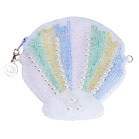 Beaded Coin Purse - Shell Rainbow