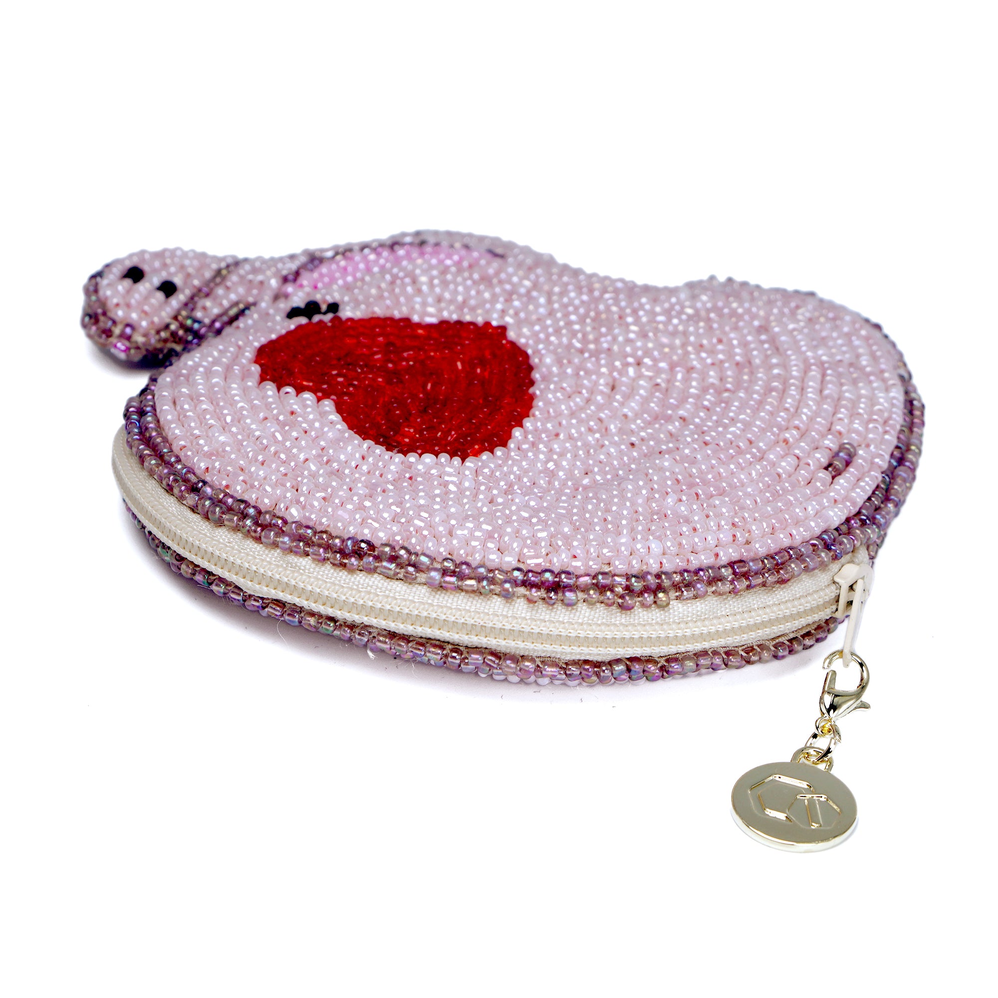 Beaded Coin Purse - Pig