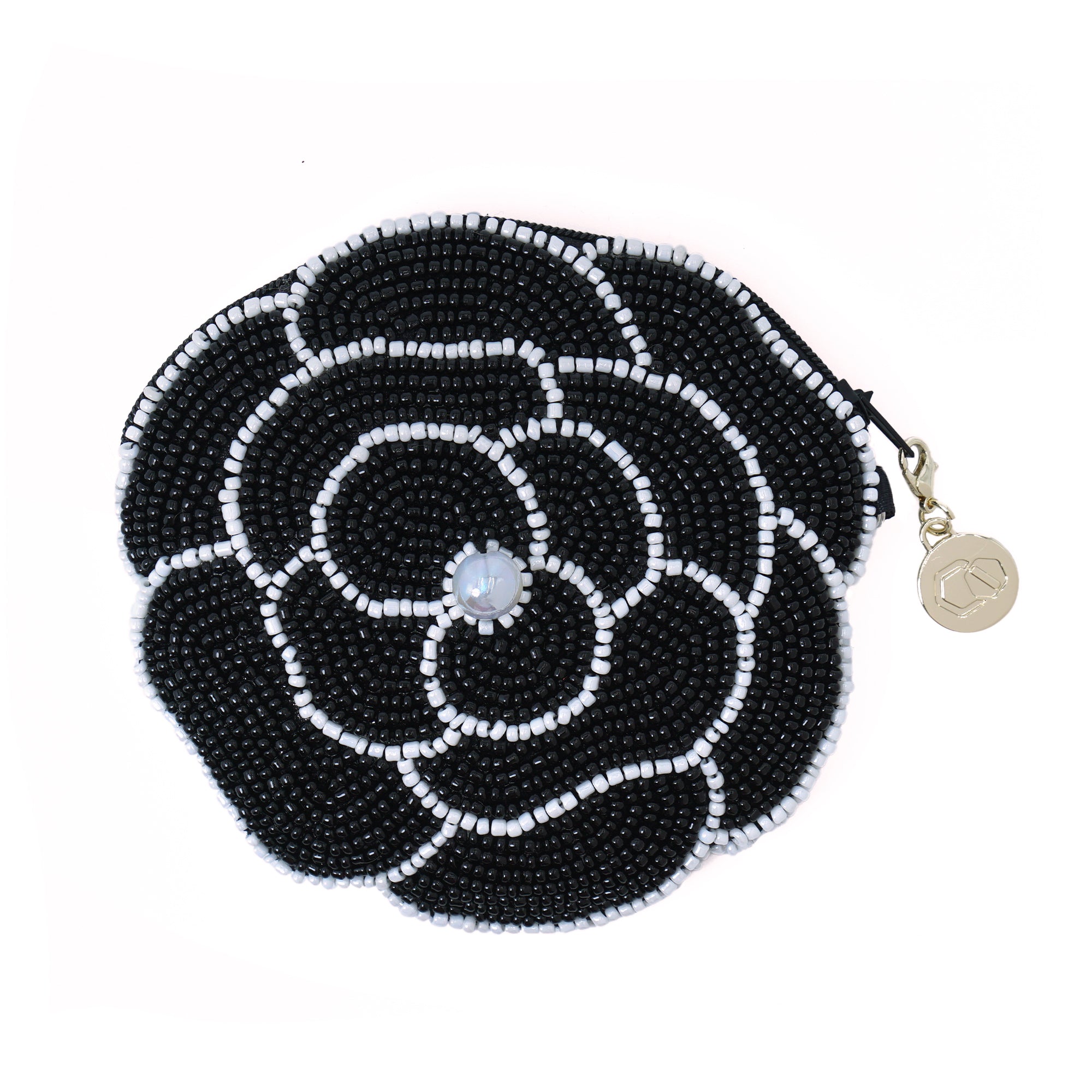 Beaded Coin Purse - Camellia