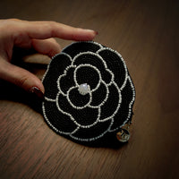Beaded Coin Purse - Camellia
