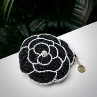 Beaded Coin Purse - Camellia