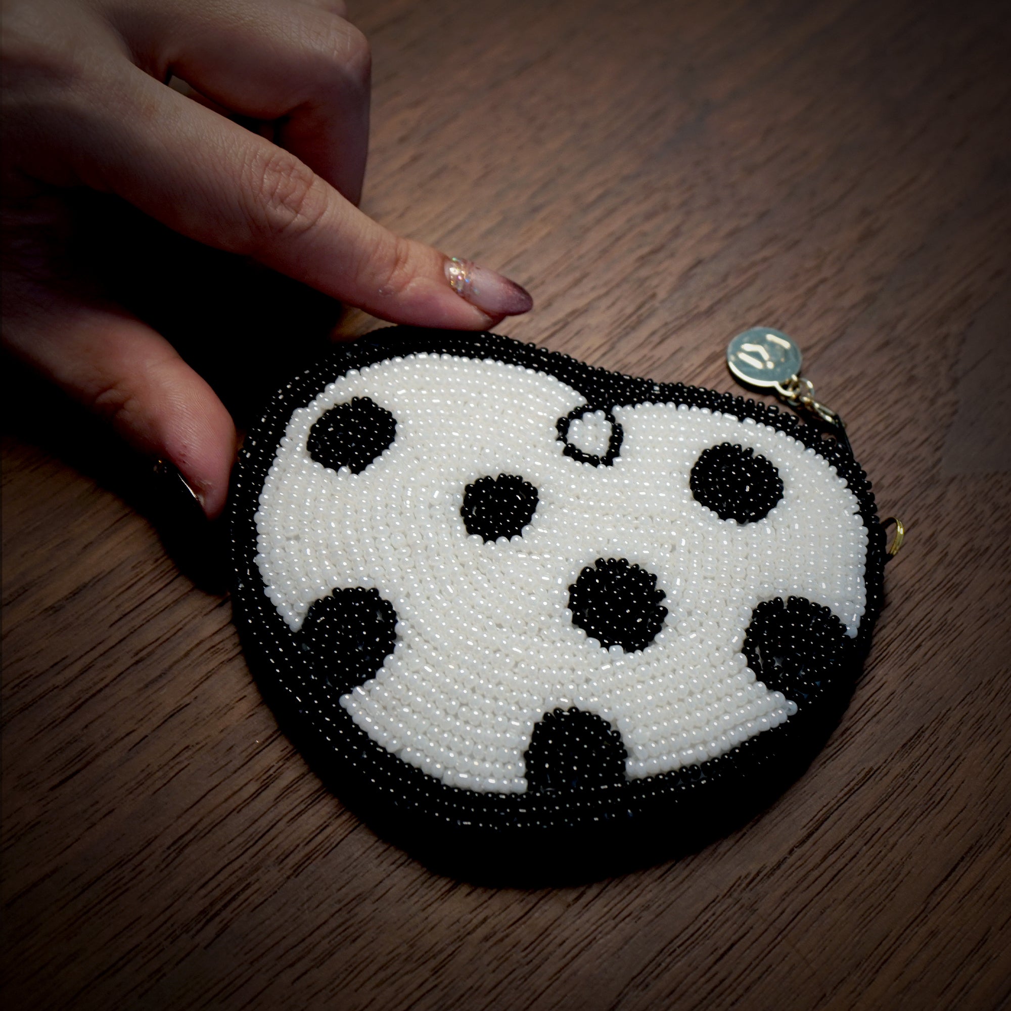 Beaded Coin Purse - Marshmallow Hear
