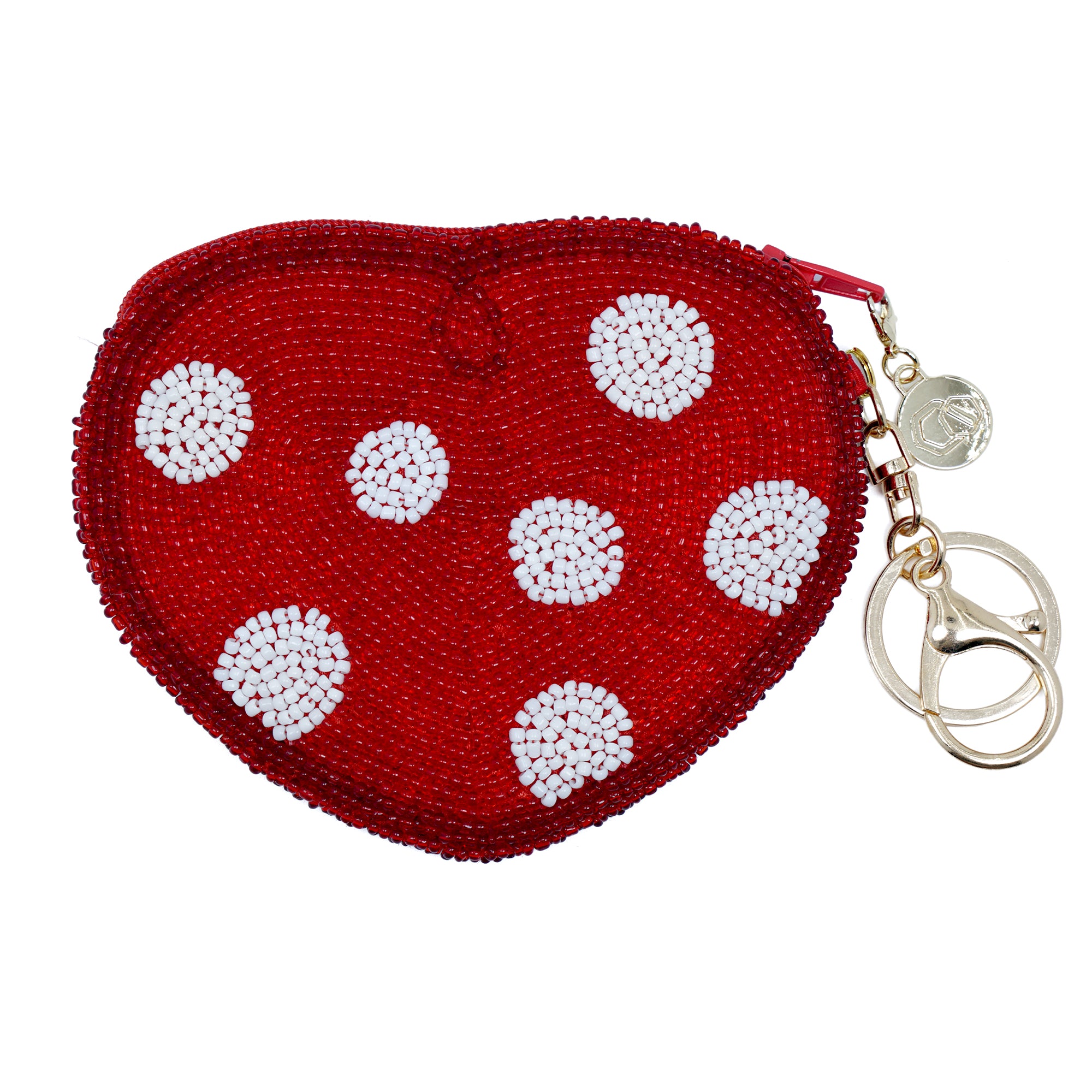 Beaded Coin Purse - Marshmallow Hear