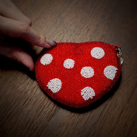 Beaded Coin Purse - Marshmallow Hear