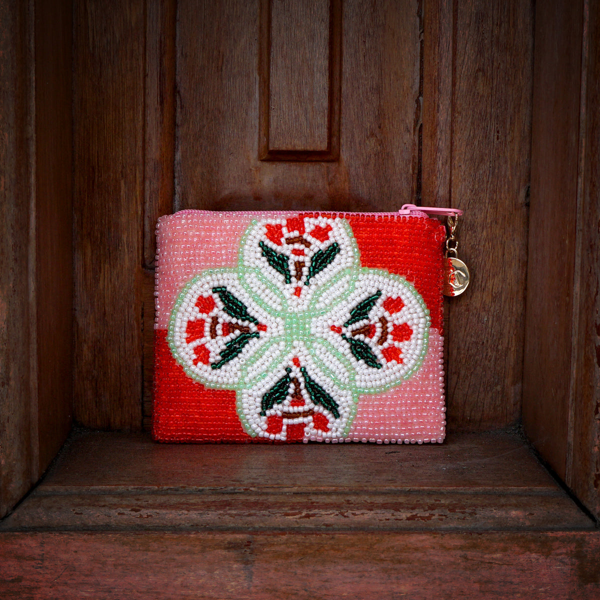 Beaded Coin Purse - Petal Mandala(PK)