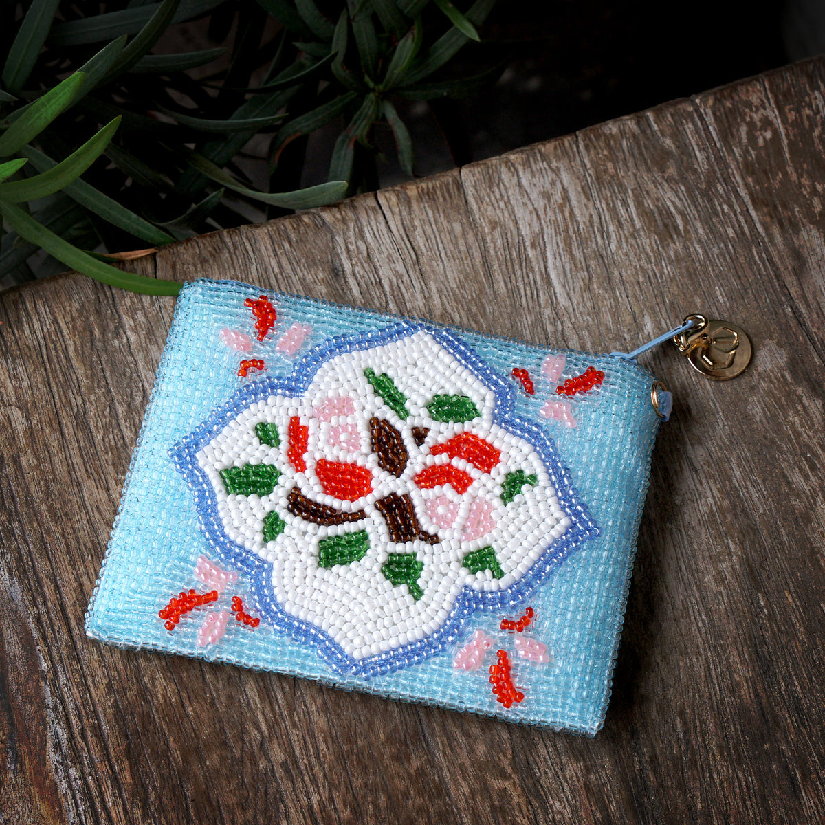 Beaded Coin Purse - Spring Mosaic(BL)