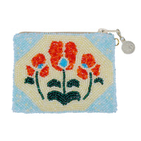 Beaded Coin Purse - Poppy Trio(GN))