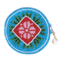 Beaded Coin Purse - Sunburst Petals(BL)