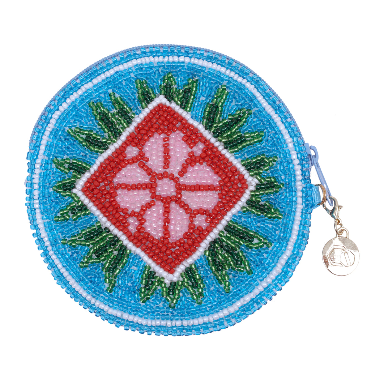 Beaded Coin Purse - Sunburst Petals(BL)