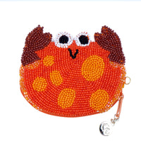 Beaded Coin Purse - Crab