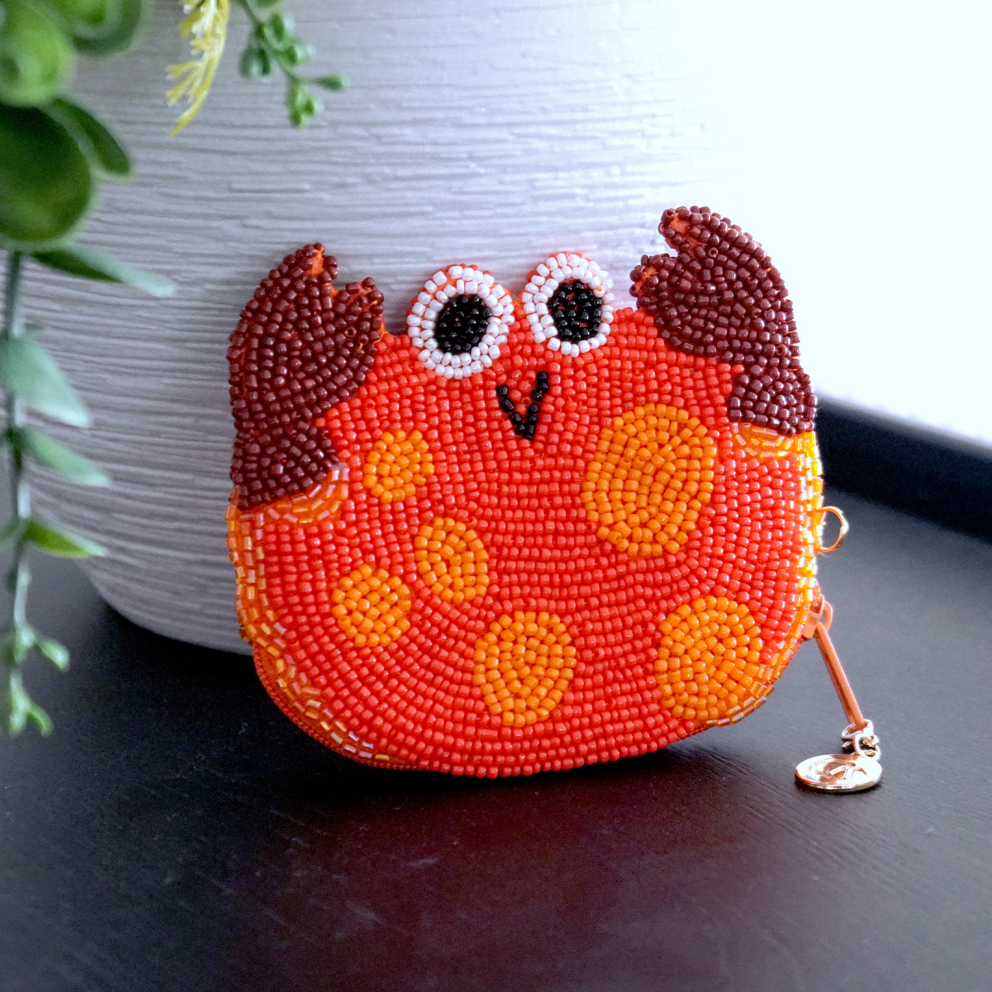 Beaded Coin Purse - Crab