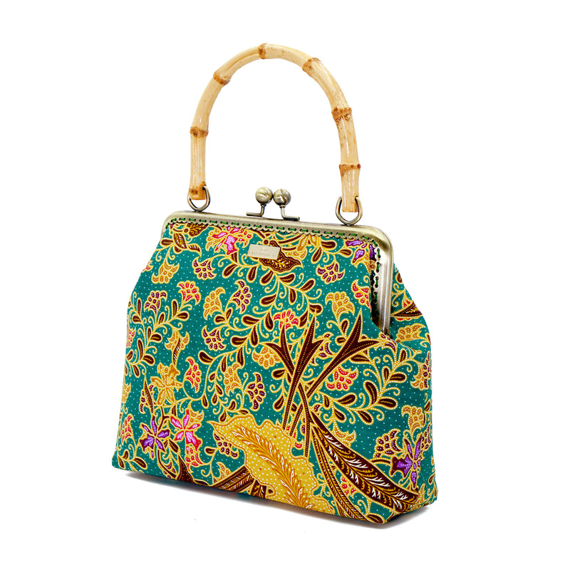 Bamboo Top Handle Bag - Orchid
