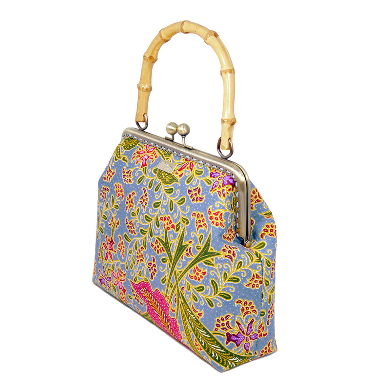 Bamboo Top Handle Bag - Orchid