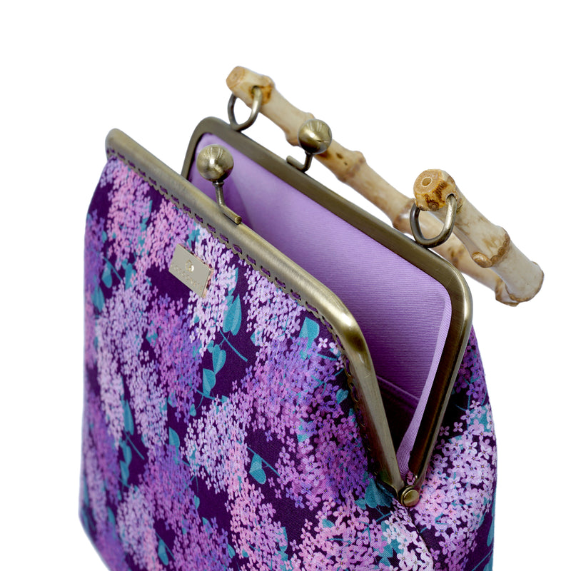 Bamboo Top Handle Bag - Lavender