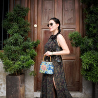Bamboo Top Handle Bag - Casanova