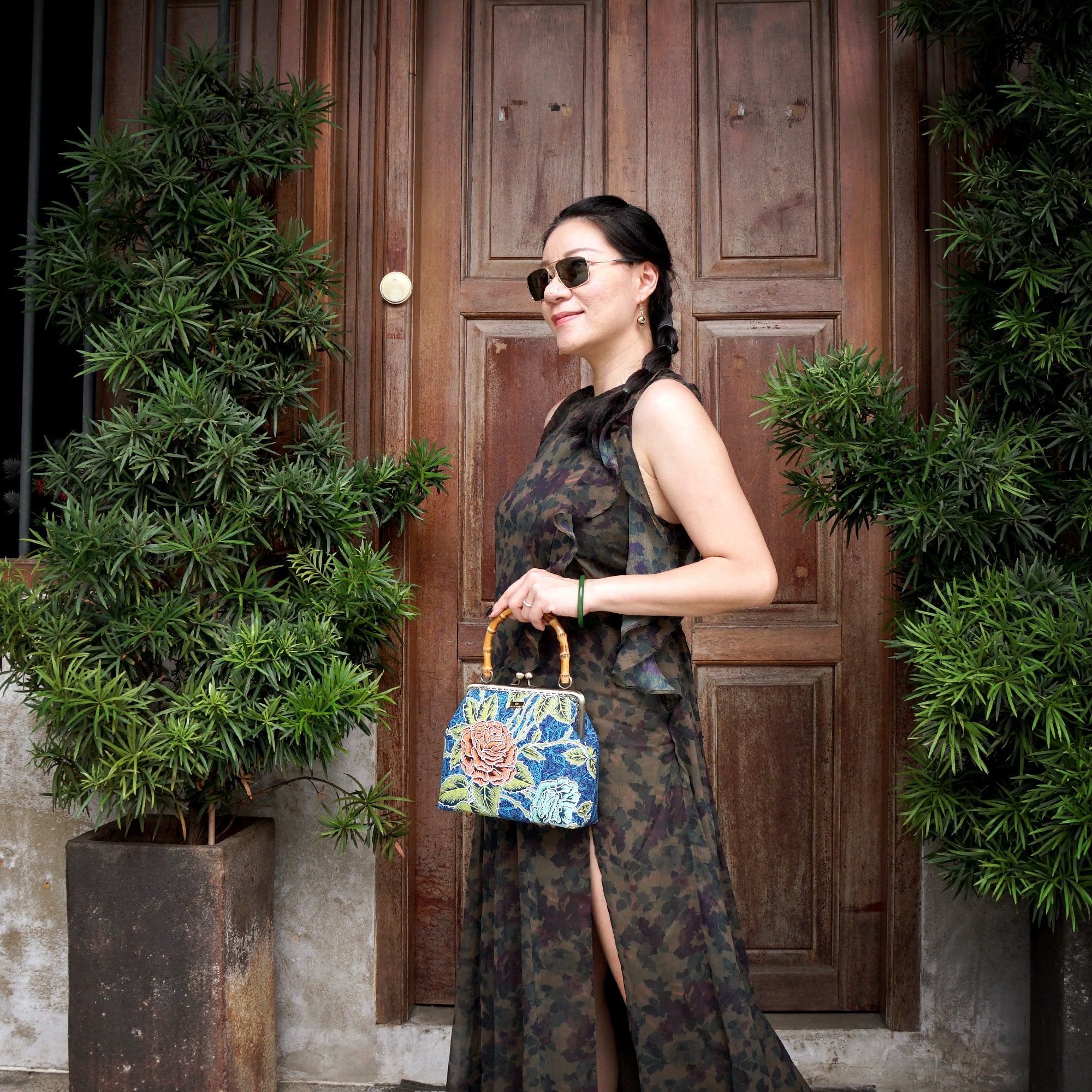 Bamboo Top Handle Bag - Casanova