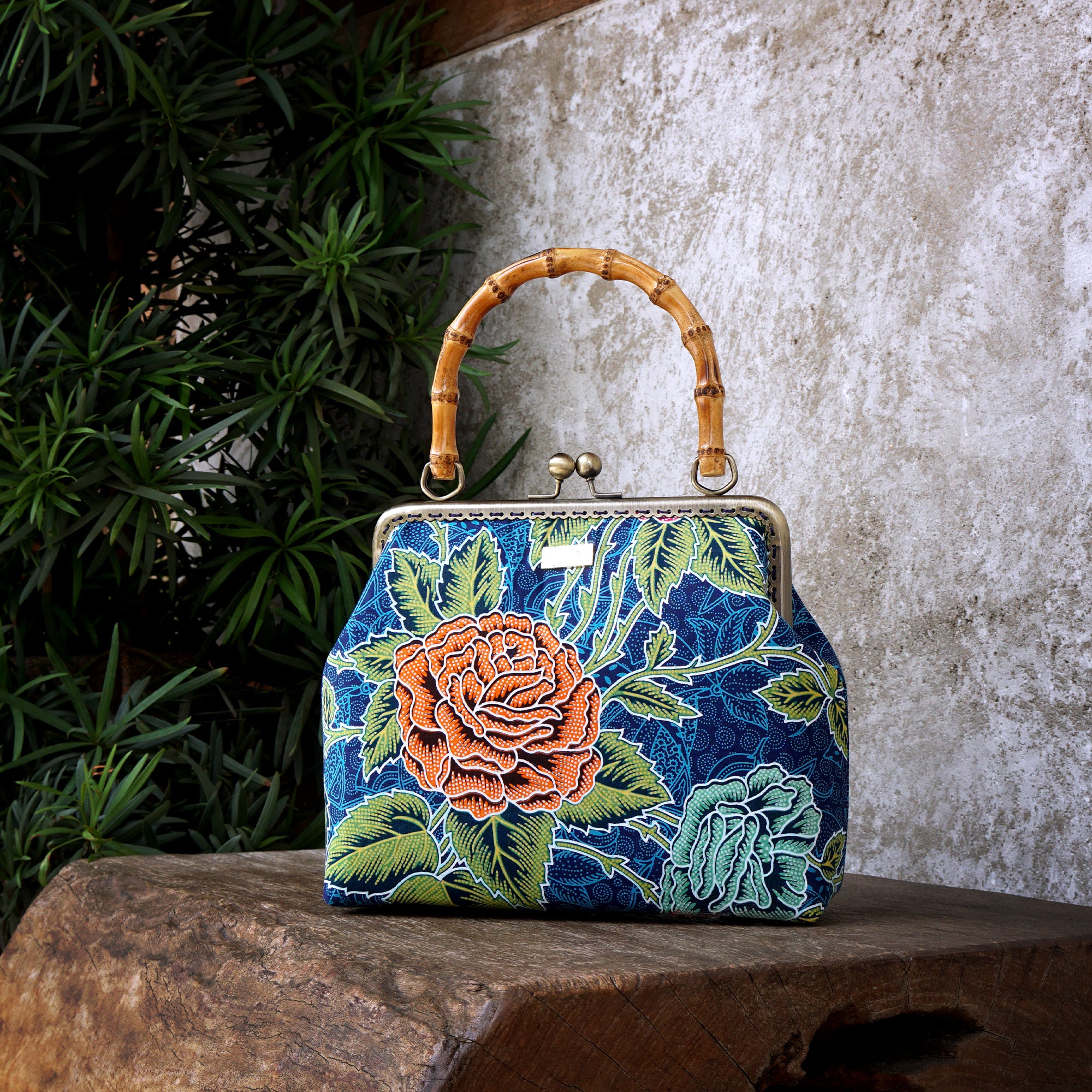 Bamboo Top Handle Bag - Casanova