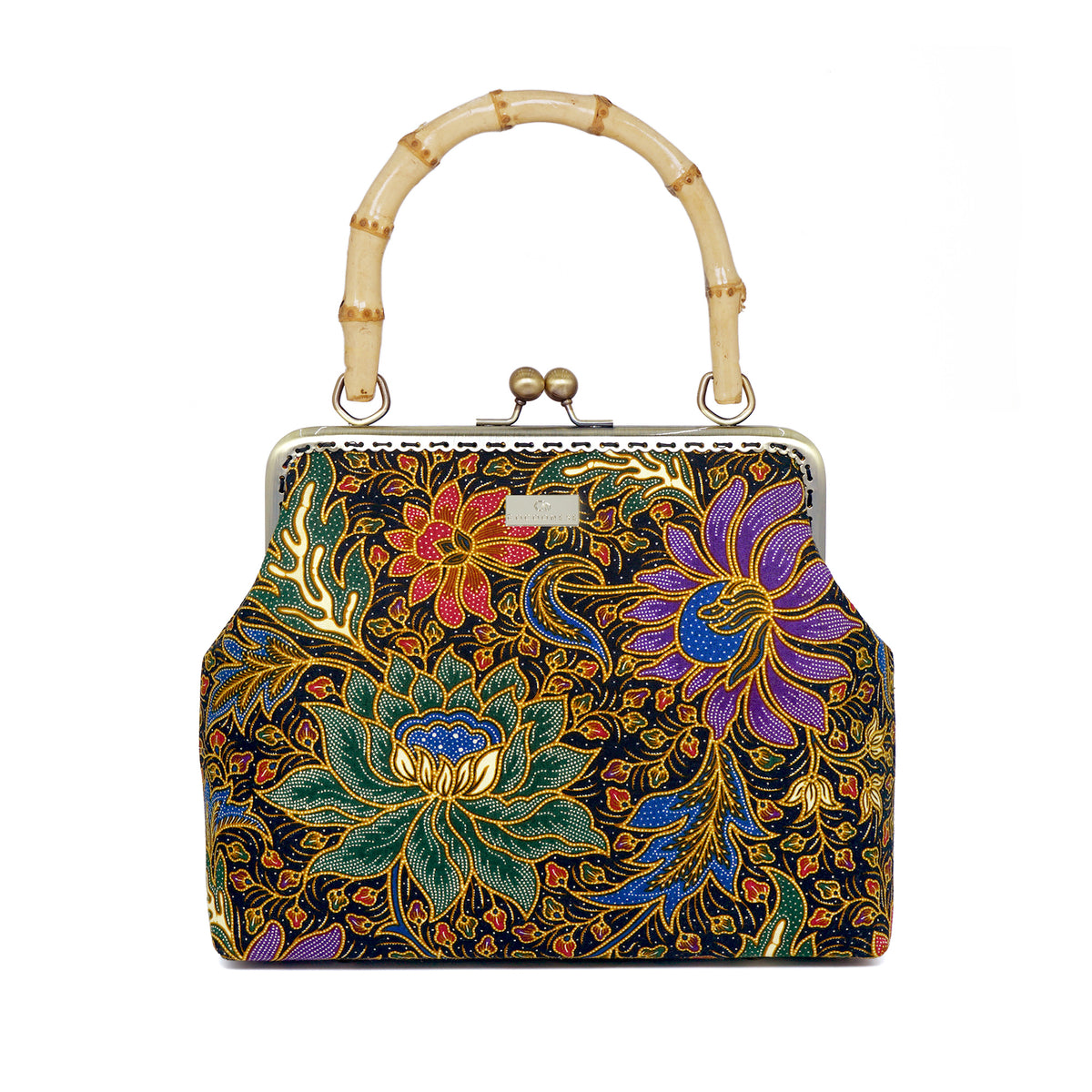 Bamboo Top Handle Bag - Moonlit Garden