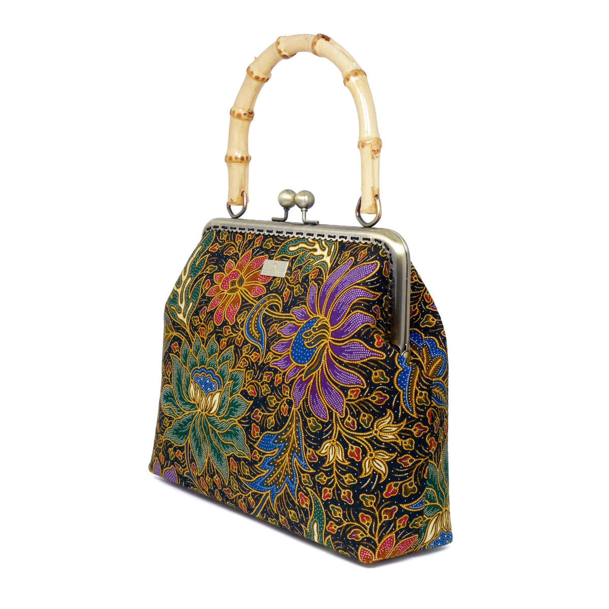 Bamboo Top Handle Bag - Moonlit Garden