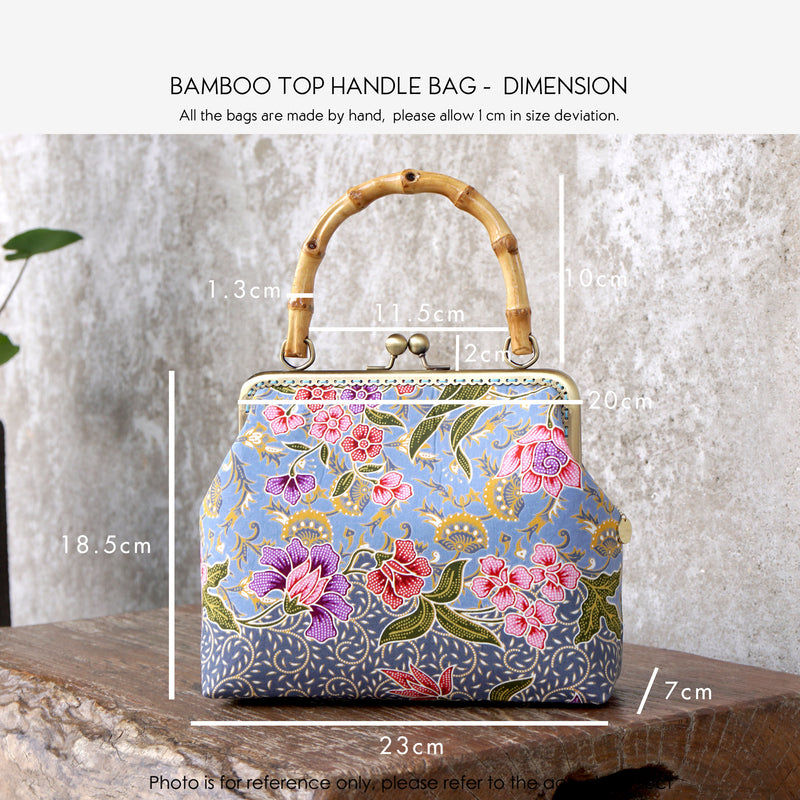 Bamboo Top Handle Bag - Rossana