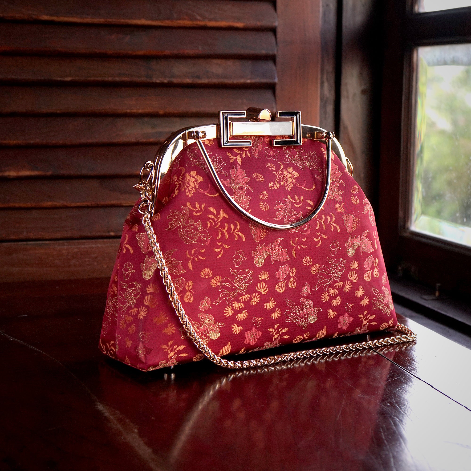 Clasp Crossbody Bag - Carp Climbs Waterfall