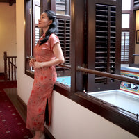 Short Sleeve Cheongsam - Roselia