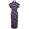 Short Sleeve Cheongsam - Dark Lilac