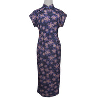 Short Sleeve Cheongsam - Dark Lilac