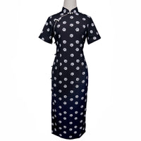 Short Sleeve Cheongsam - Camellia Ink