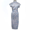 Short Sleeve Cheongsam - Silver Moonlight