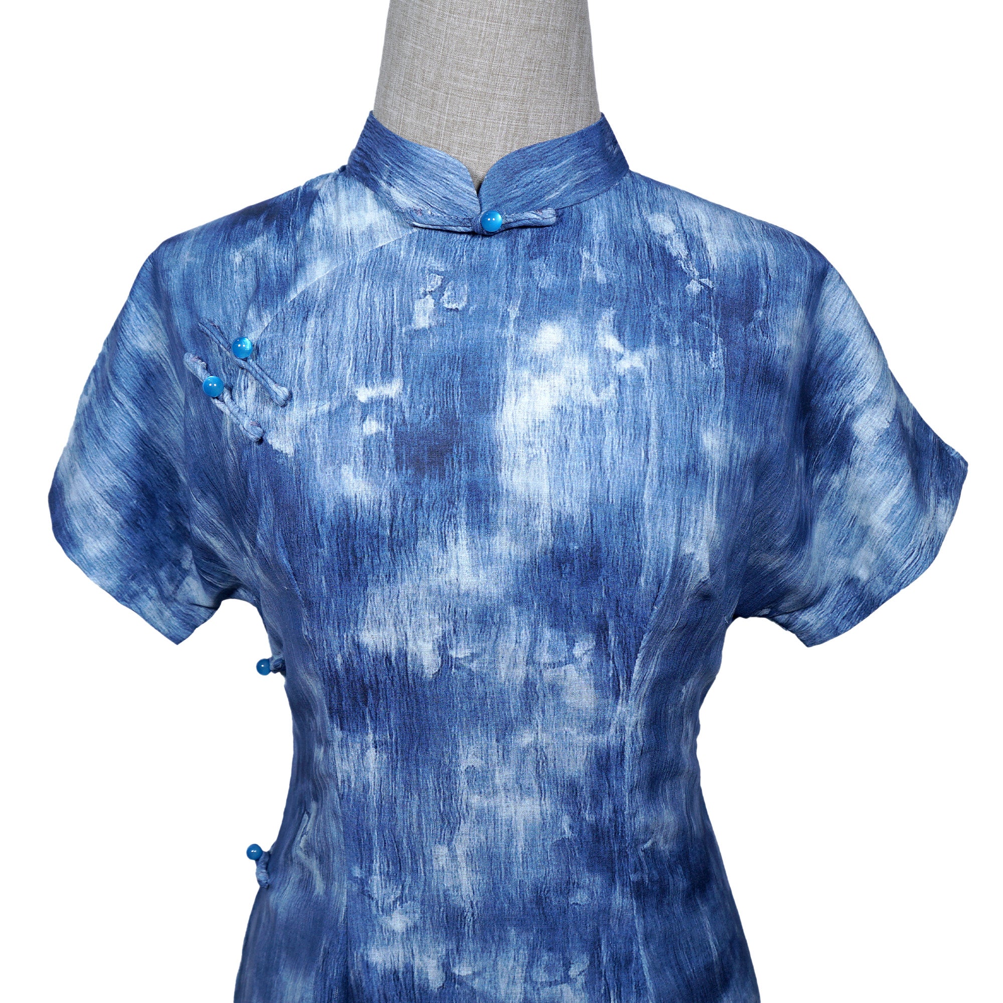 Short Sleeve Cheongsam - Lingnan Casa