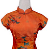 Short Sleeve Cheongsam - Sunset Butterfly
