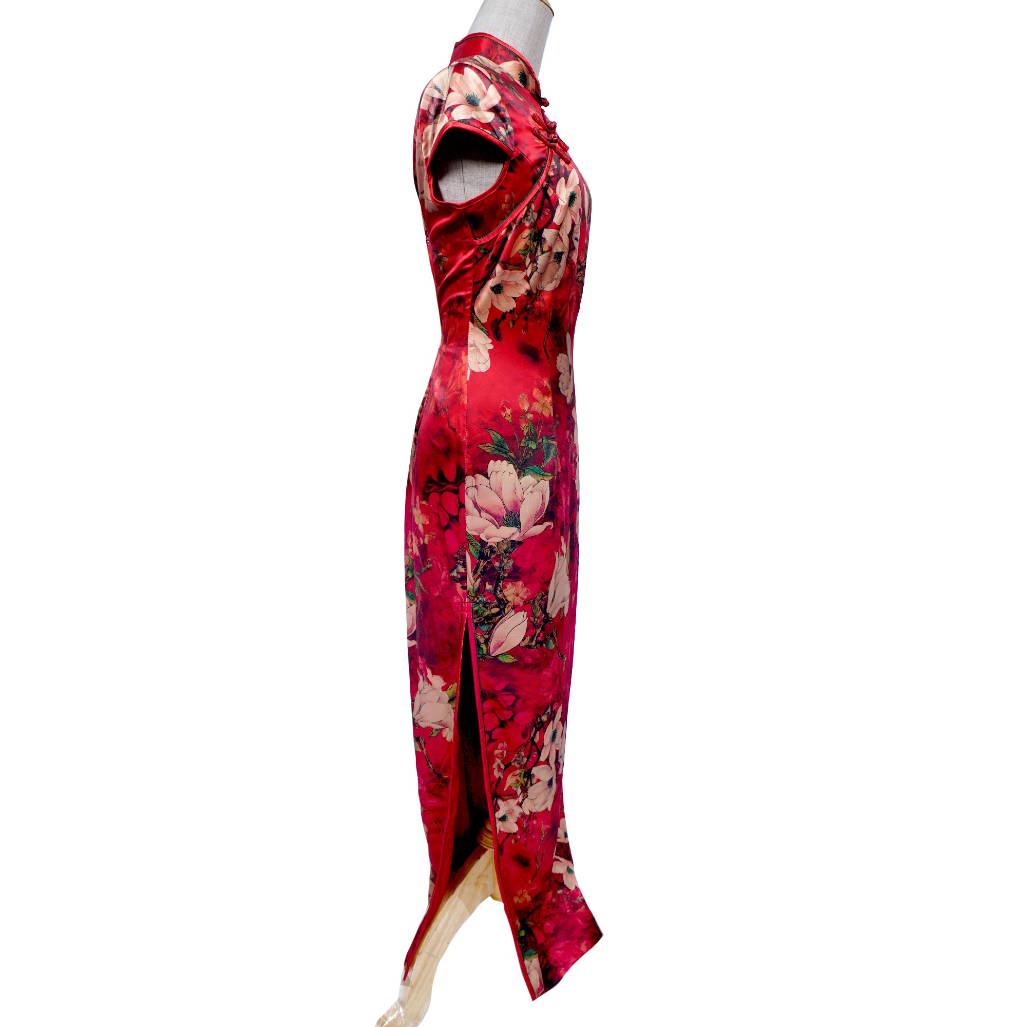 Short Sleeve Cheongsam - Periwinkle